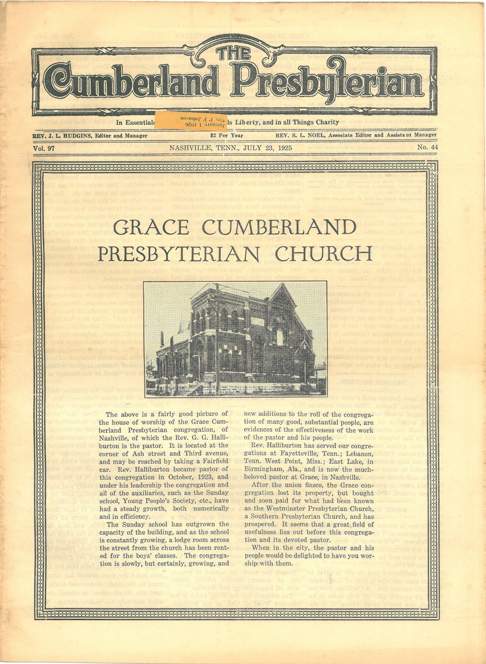 Grace Cumberland Presbyterian Church - Nashville, Tennessee